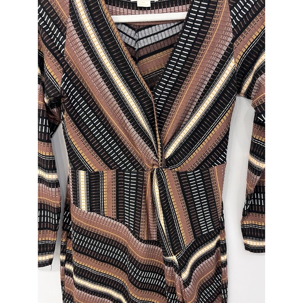 Anthropologie Maeve Striped Wrap Midi Dress Sz XS - Picture 7 of 12